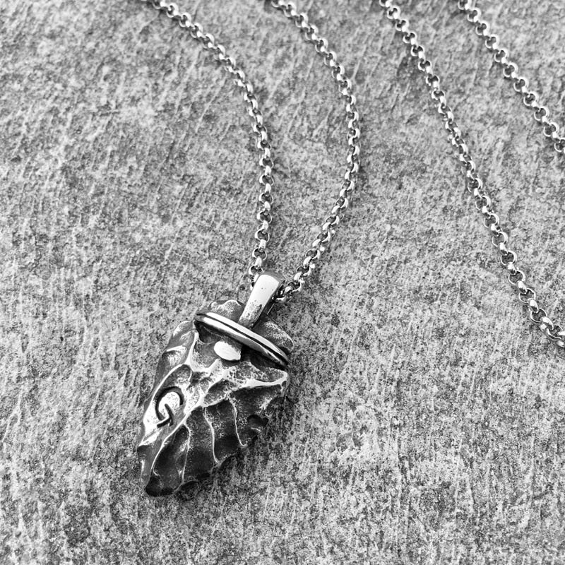 Necklace Men Stainless Steel Necklace for Mens Long Chain Layered Arrowhead Arrow Pendant Necklaces Jewelr - E-Esther Clothing Store
