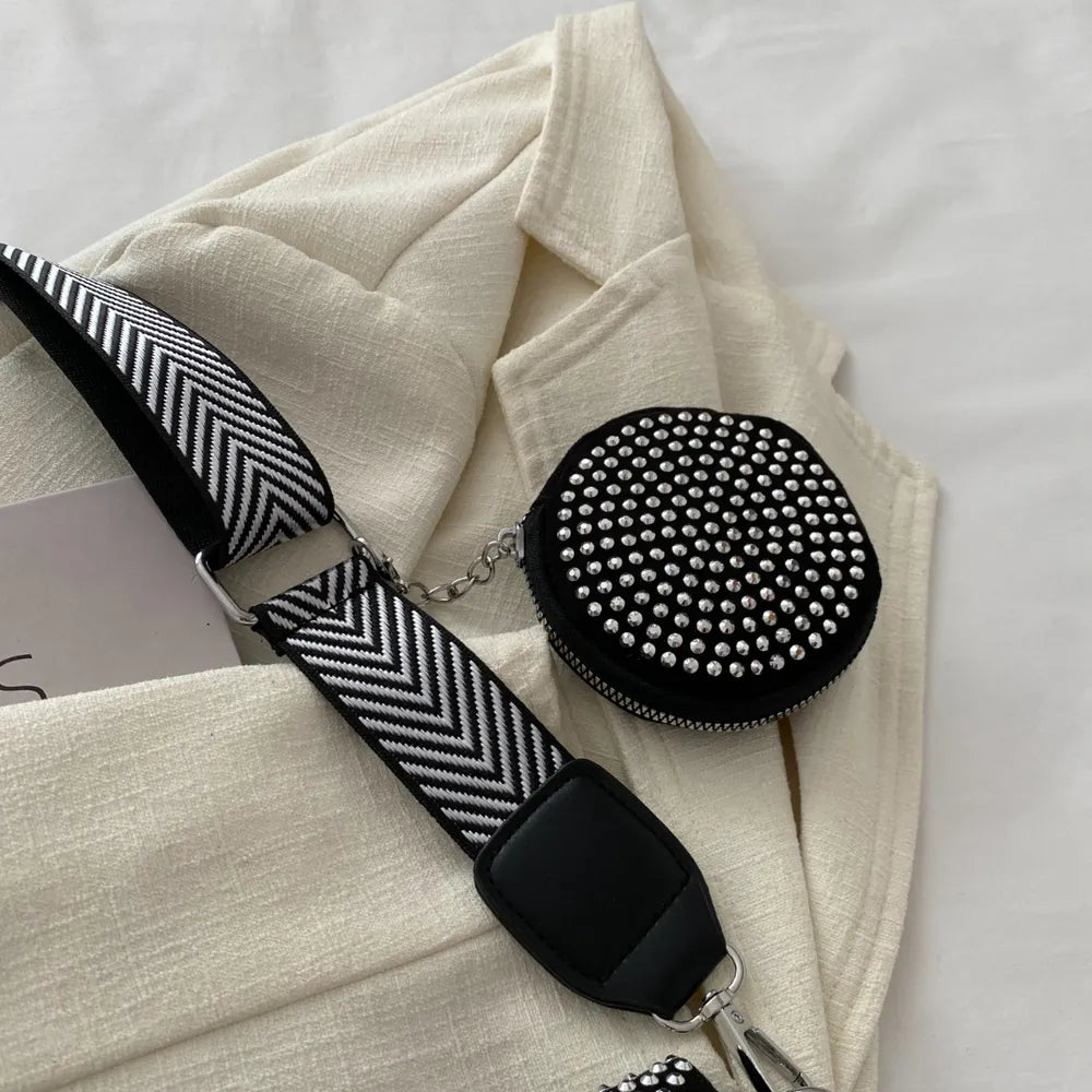 Studded Adjustable Strap Crossbody Bag - E-Esther Clothing Store