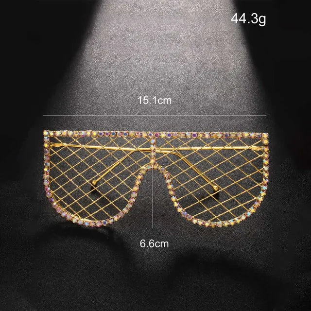 Hot tassel glasses frame no lens rhinestone glasses frame personality accessories female - E-Esther Clothing Store