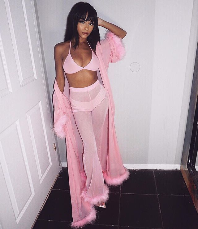 Summer Women See Through Mesh High Waist Pants and Long Sleeve Crop Top Sets Party Clubwear Sexy Faux Fur Outfit Two Piece Sets - E-Esther Clothing Store