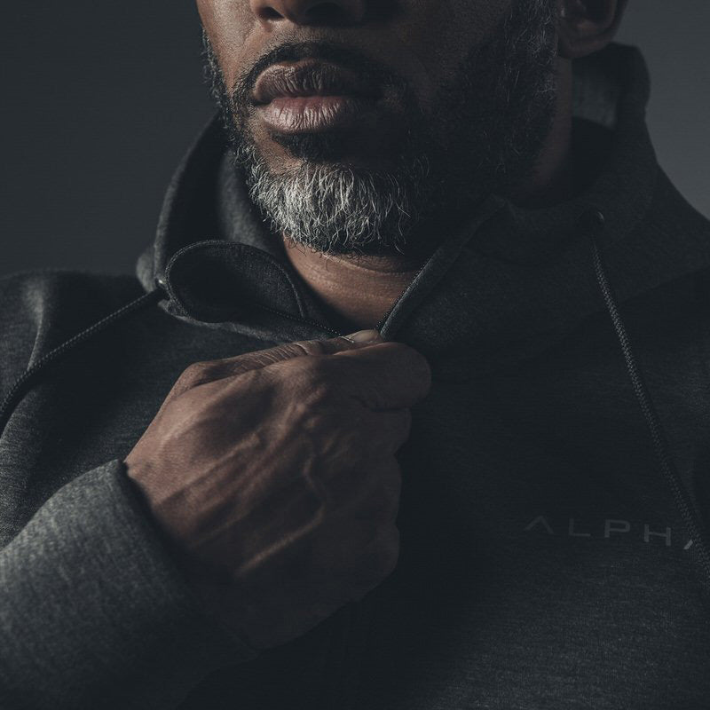 Mens Hoodies Fashion Alpha Brand Hoody Cotton Long Sleeves SweatShirt Zipper Cardigan Style Hoody Male Casual Sweatshirt - E-Esther Clothing Store