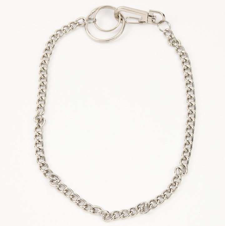 37cm Long Wallet Belt Chain Rock Punk Metal Key chain Gold Silver Keyring Mens HipHop Jewelry - E-Esther Clothing Store