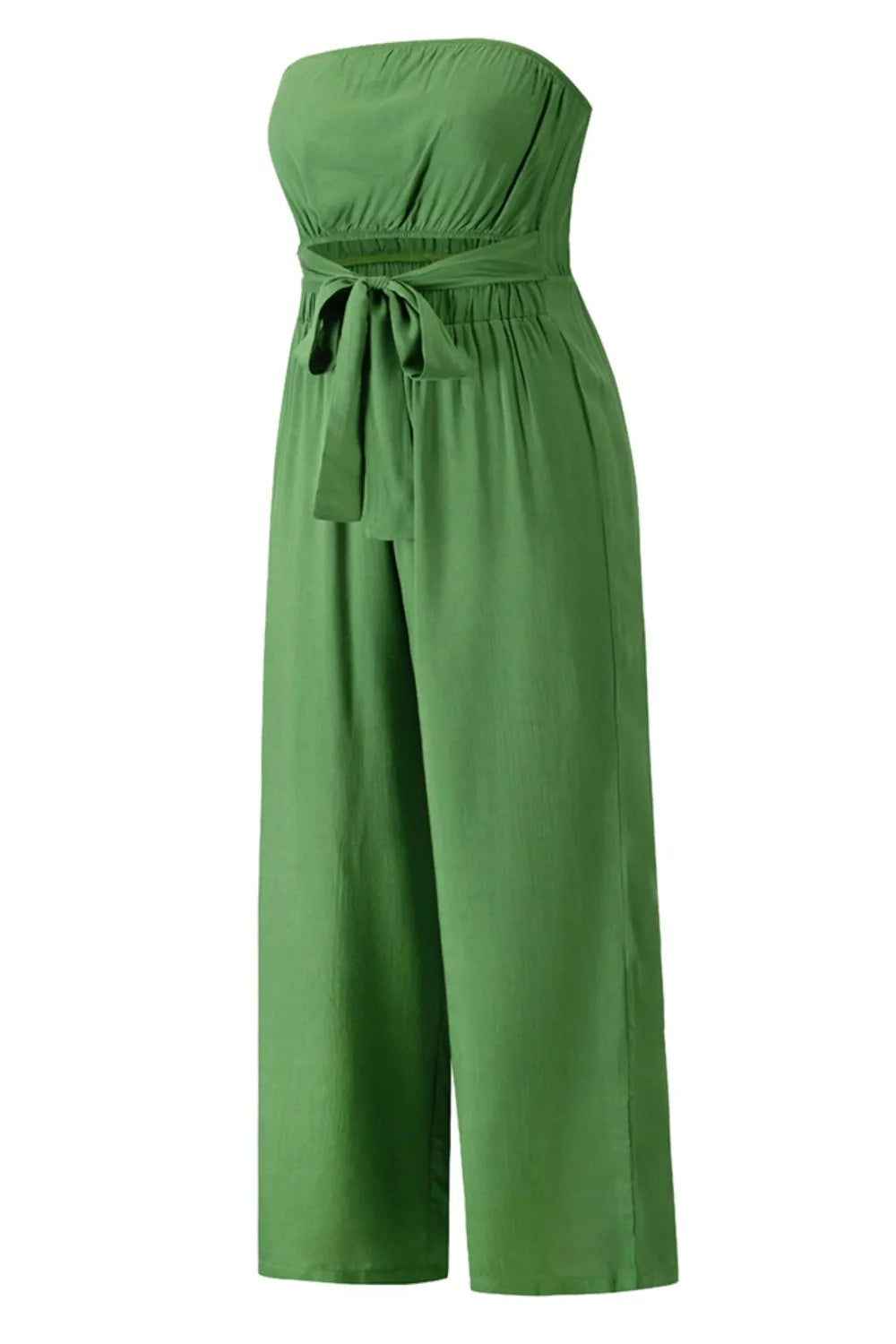 Tied Cutout Tube Wide Leg Jumpsuit - E-Esther Clothing Store