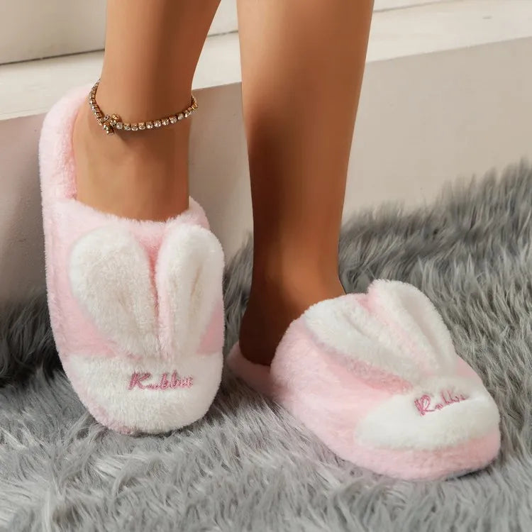 Rabbit Ears Round Toe Slippers - E-Esther Clothing Store