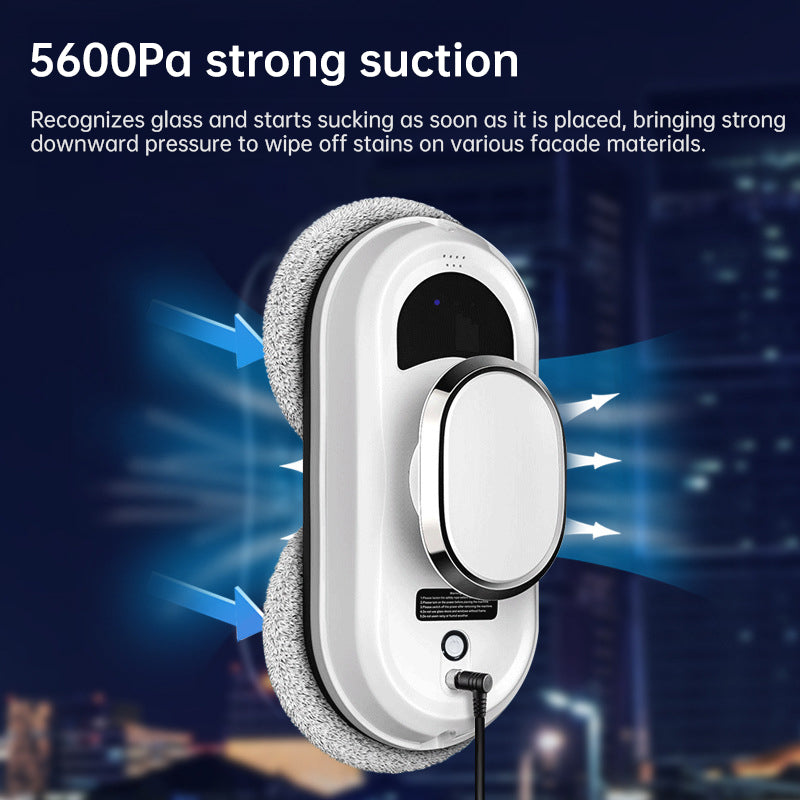 5600Pa Smart Window Cleaning Robot Auto-Guided, Remote-Controlled Glass Cleaner for Home Use - E-Esther Clothing Store