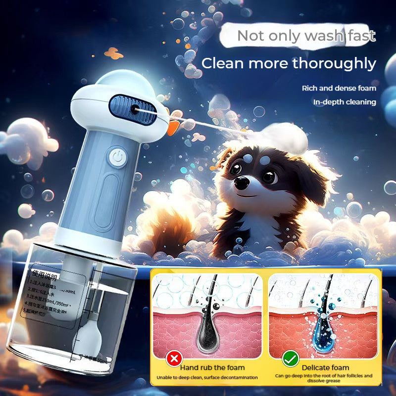 Pet Cleaning Bathing Automatic Pet Shower Foaming Machine Cat Dog Bath Solution Foaming Machine Electric Bubble Machine - E-Esther Clothing Store