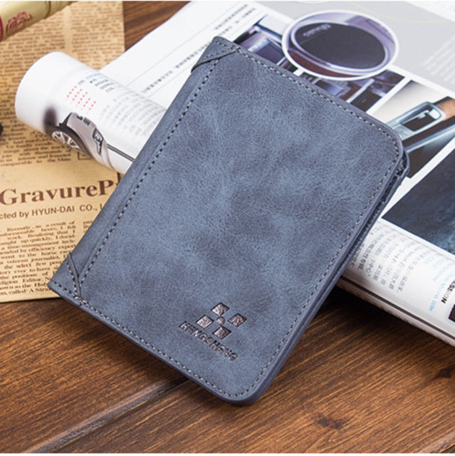 Mens Luxury Soft Business Leather Bifold Wallet Credit Card Holder Purse - E-Esther Clothing Store