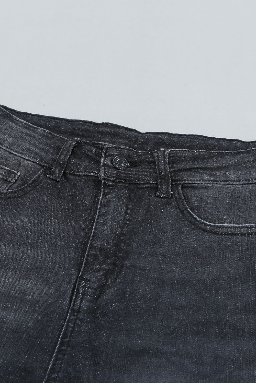 Black Distressed Boyfriend Denim Pants - E-Esther Clothing Store