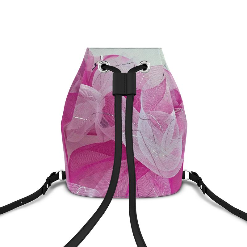 Fuchsia Rose Bucket Bag - E-Esther Clothing Store