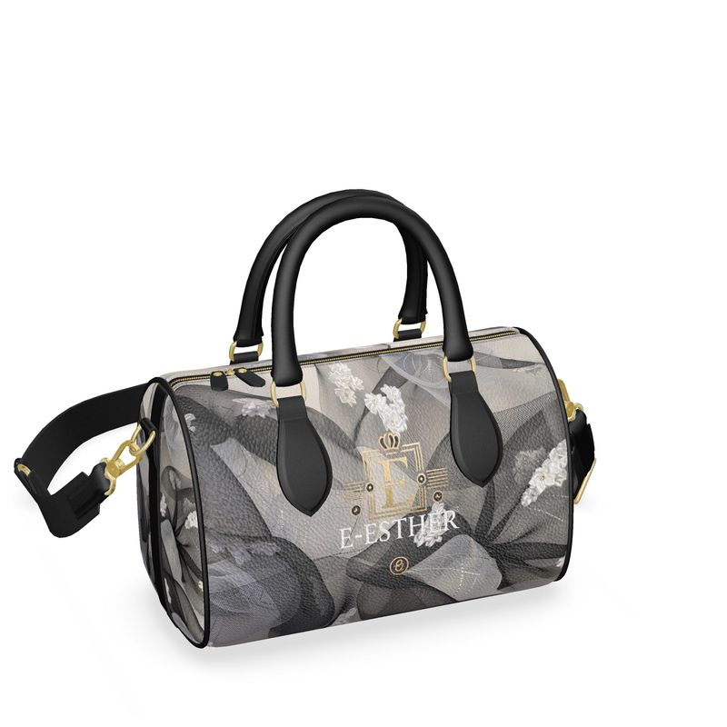 Black and White Mini Duffle Bage - E-Esther Clothing Store