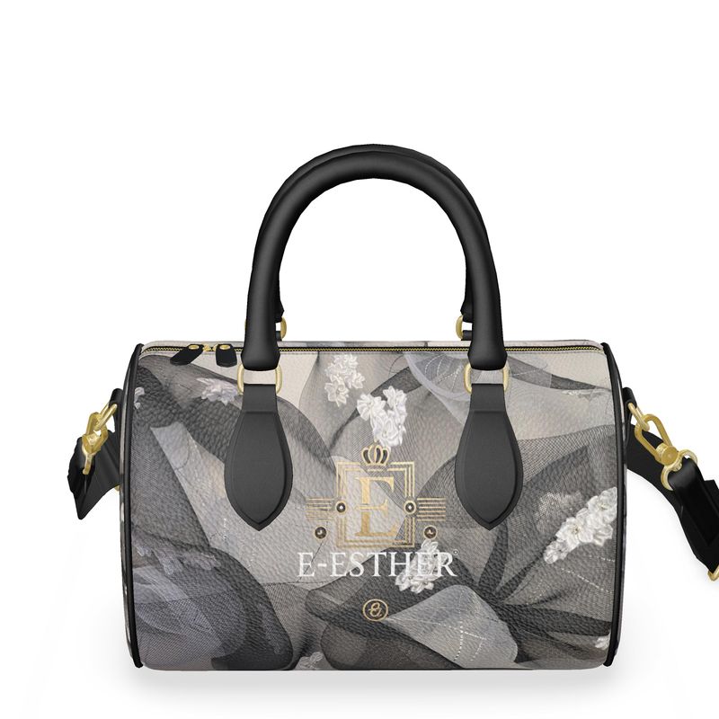 Black and White Mini Duffle Bage - E-Esther Clothing Store