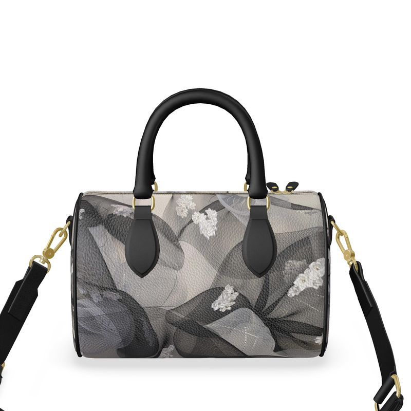 Black and White Mini Duffle Bage - E-Esther Clothing Store