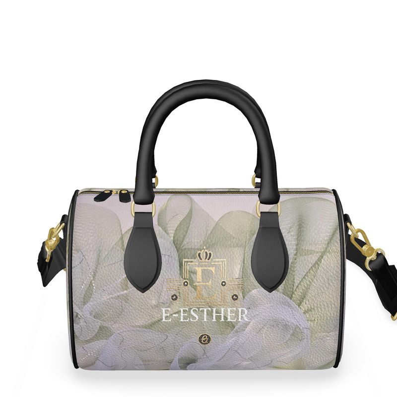 Tartan Jade Green and White Mini Duffle Bag - E-Esther Clothing Store