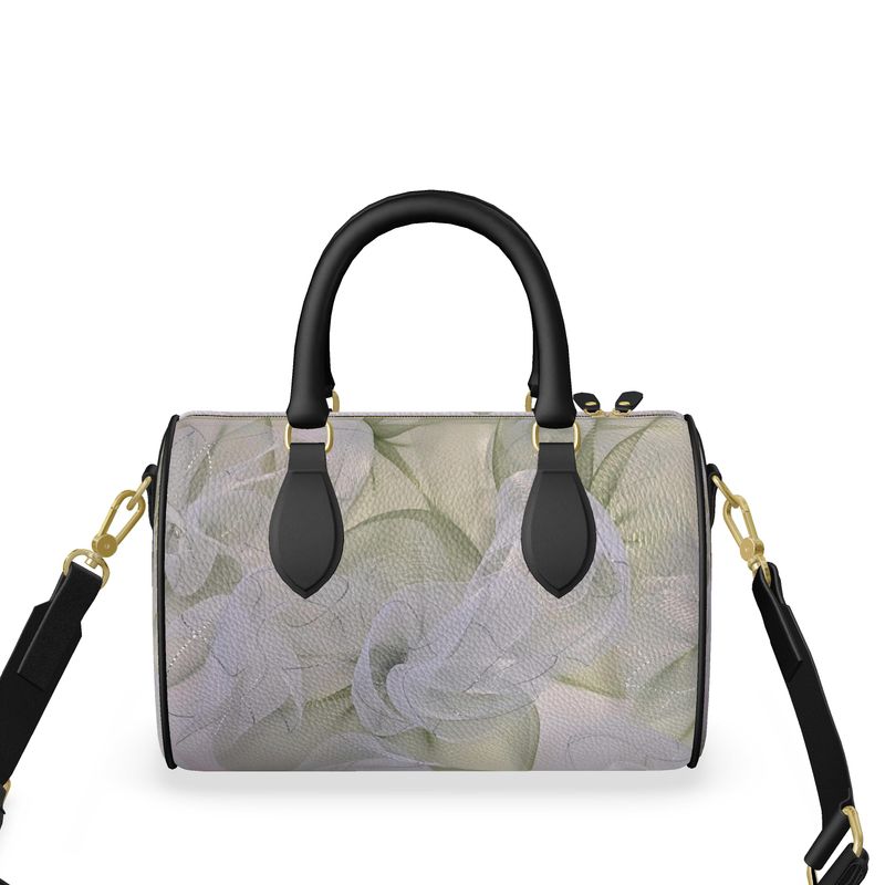 Tartan Jade Green and White Mini Duffle Bag - E-Esther Clothing Store
