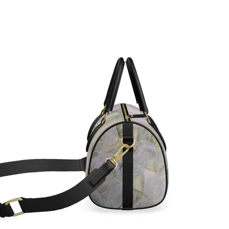 Tartan Jade Green and White Mini Duffle Bag - E-Esther Clothing Store