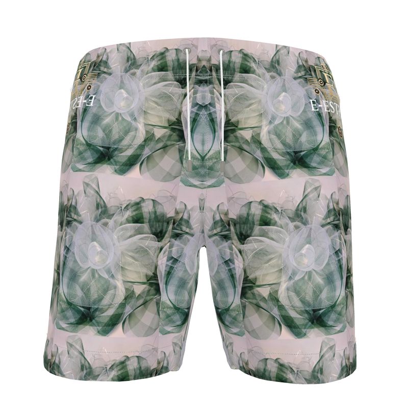 E-Esther Emerald Floral Swimming Shorts - E-Esther Clothing Store