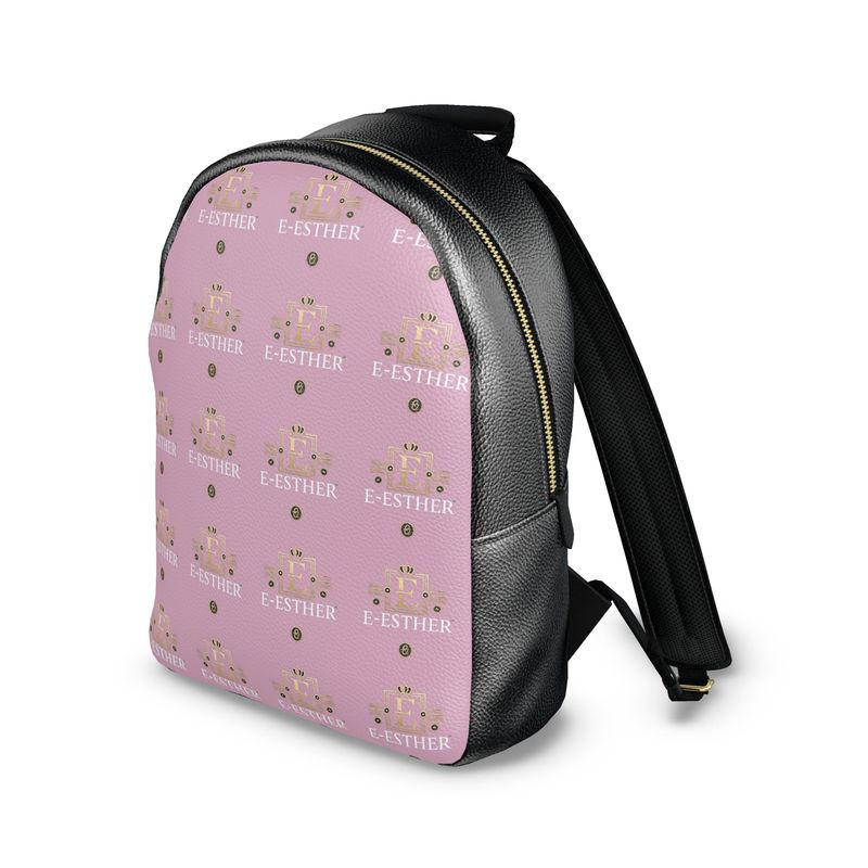 Leather E-Esther Backpack Pink - E-Esther Clothing Store