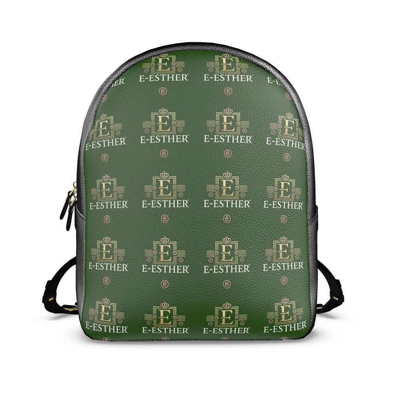 Leather E-Esther Backpack Green - E-Esther Clothing Store
