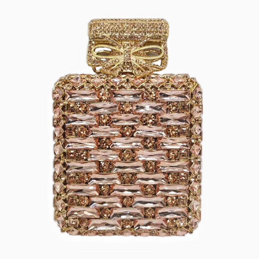 Perfume bottle with diamond hand bag Crystal Bag - E-Esther Clothing Store