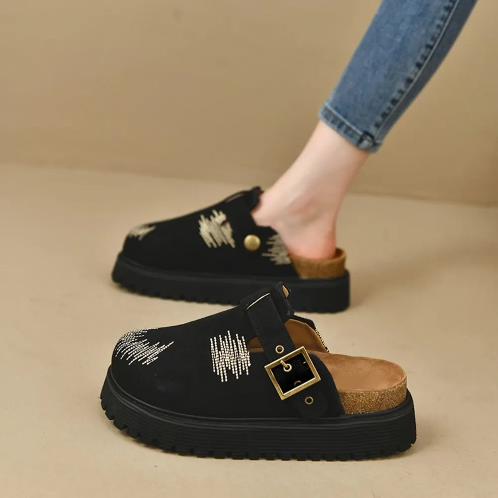 Round Toe Platform Loafers - E-Esther Clothing Store