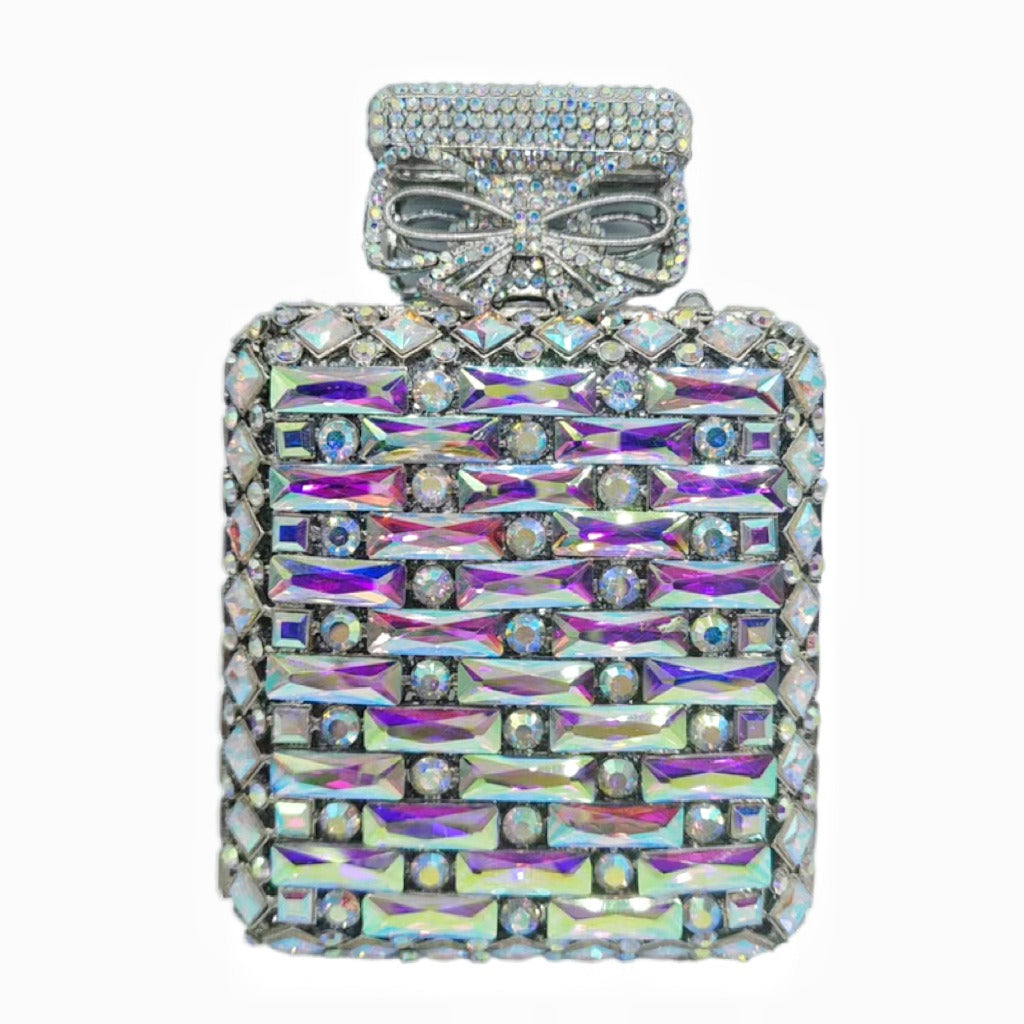 Perfume bottle with diamond hand bag Crystal Bag - E-Esther Clothing Store