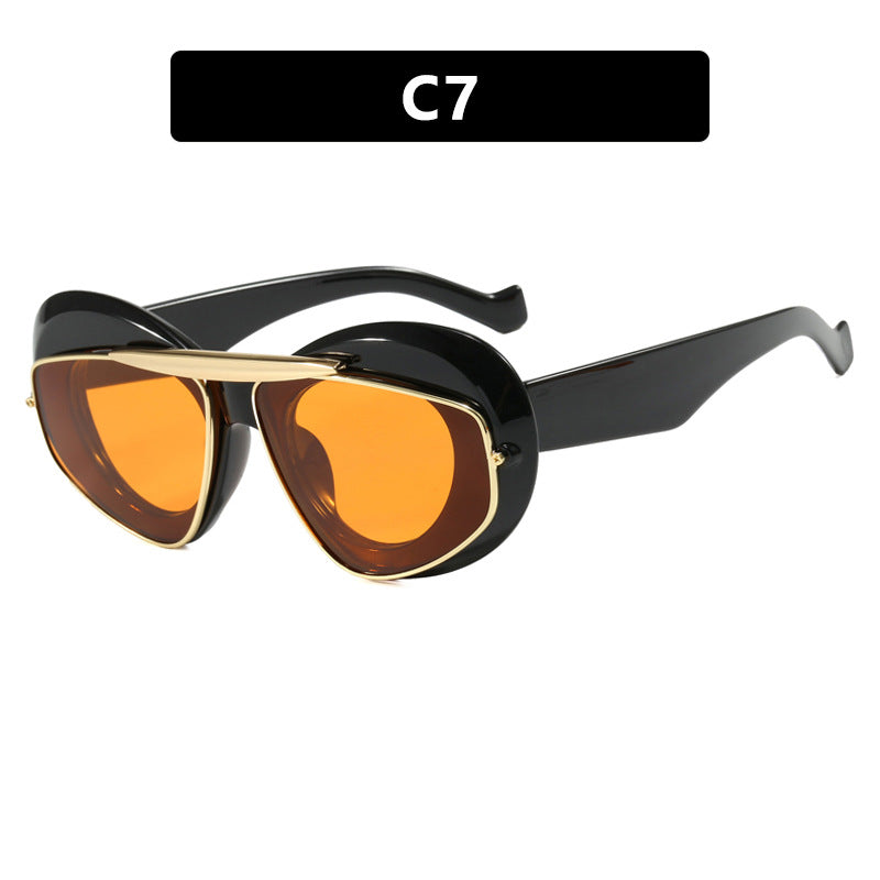 Inflatable bread toad shaped sunglasses, high-end and personalized cat eye sunglasses, internet famous Instagram sunglasses - E-Esther Clothing Store