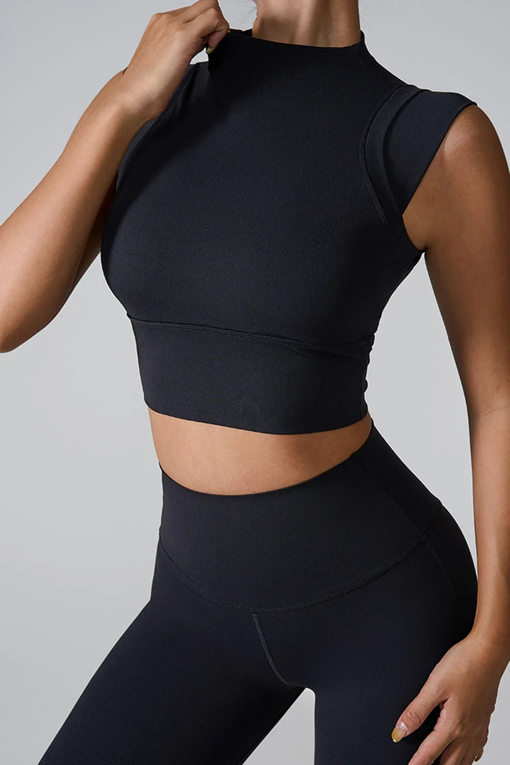 Mock Neck Active Tank - E-Esther Clothing Store