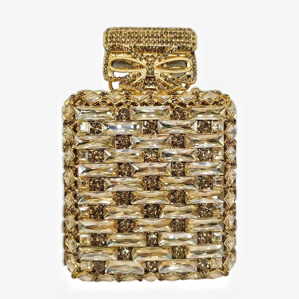 Perfume bottle with diamond hand bag Crystal Bag - E-Esther Clothing Store