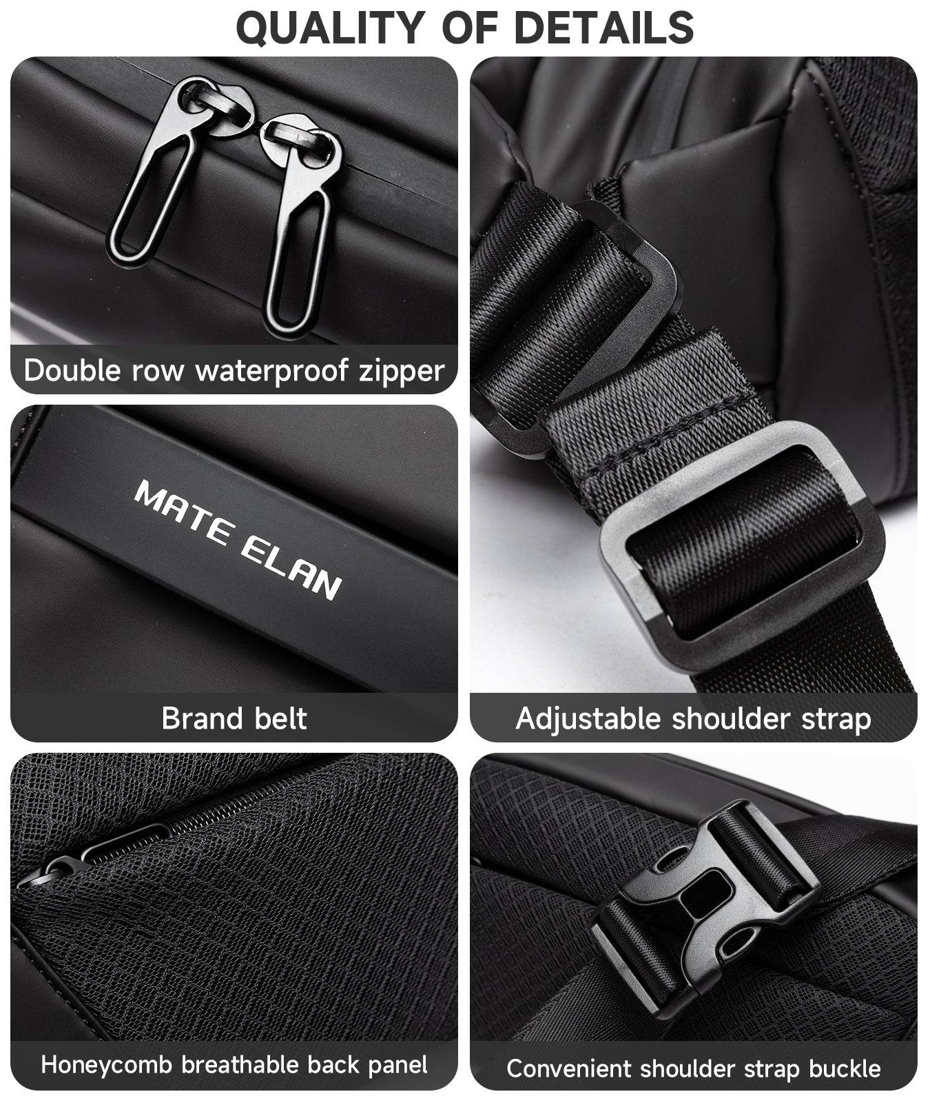 Chest bag men's small shoulder bag multifunctional trendy crossbody bag commuter mailman shoulder bag waist bag backpack - E-Esther Clothing Store