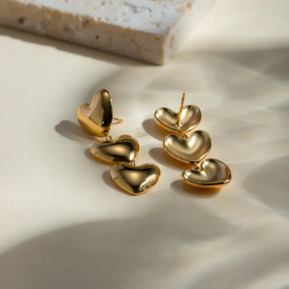 Stainless Steel Heart Earrings - E-Esther Clothing Store