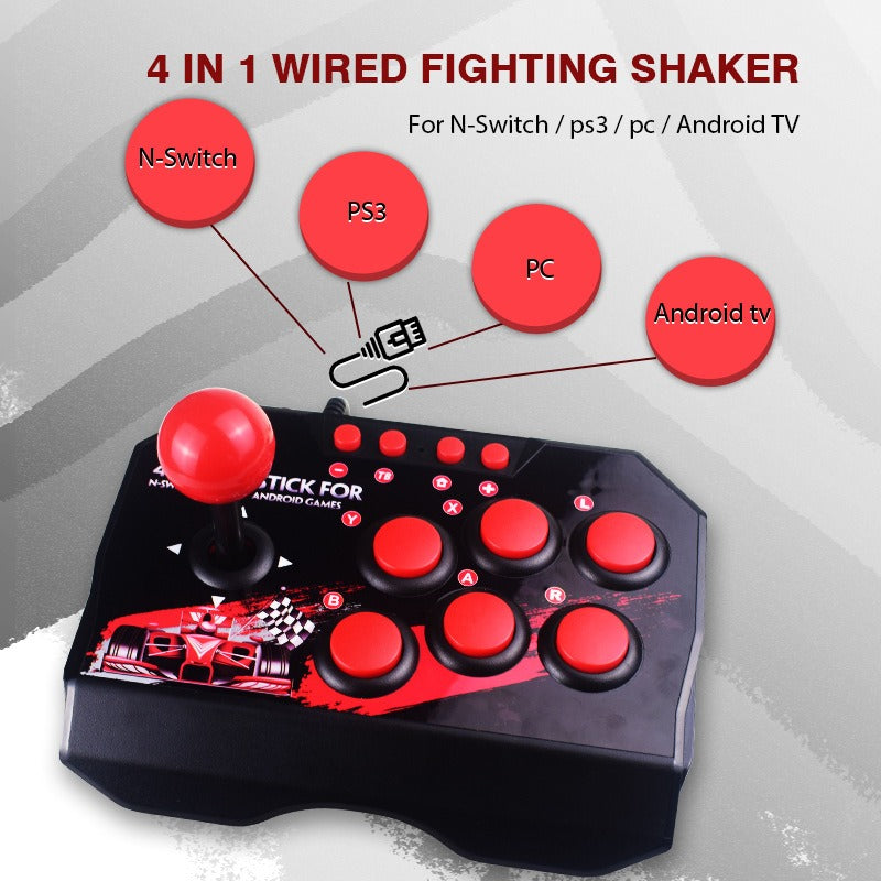 Suitable for Switch/PC/PS3/Android game controllers rocking tables classic wired fighting joysticks for two person arcade games - E-Esther Clothing Store