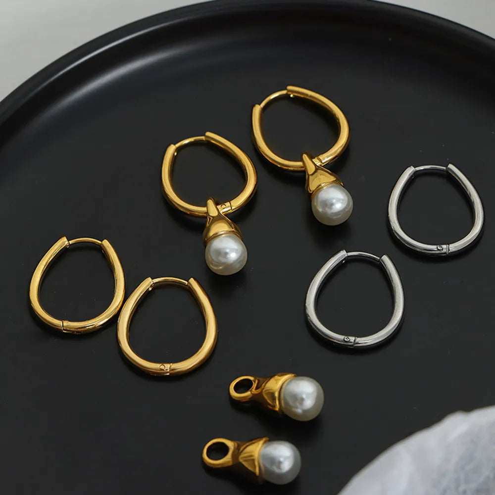 Titanium Steel Huggie Earrings - E-Esther Clothing Store