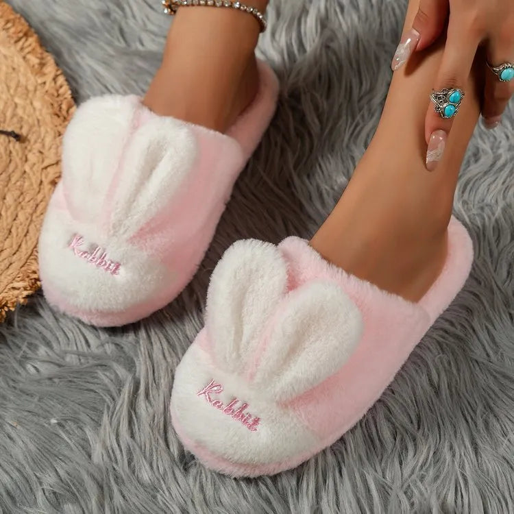 Rabbit Ears Round Toe Slippers - E-Esther Clothing Store