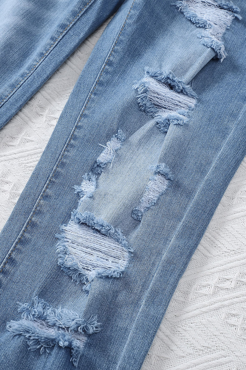 Black Distressed Boyfriend Denim Pants - E-Esther Clothing Store