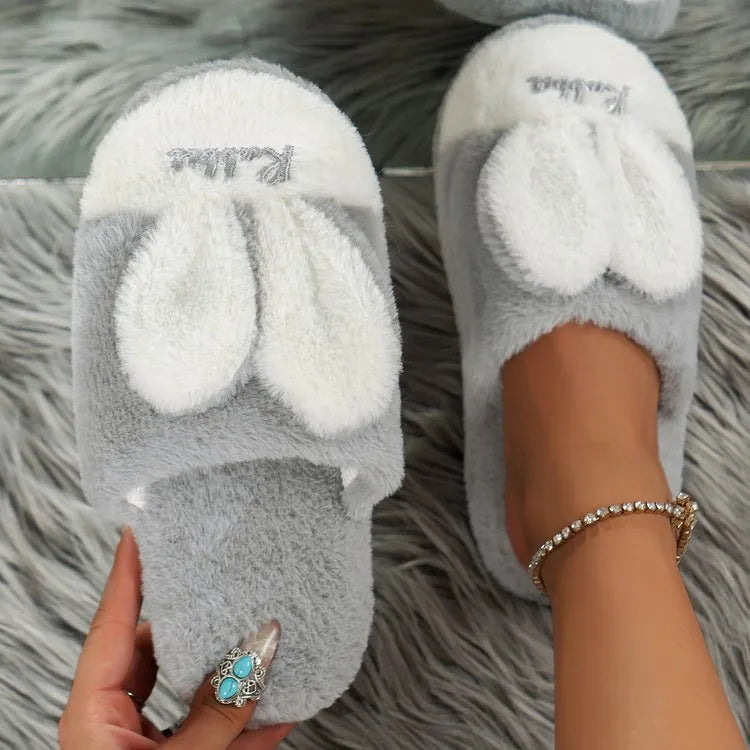 Rabbit Ears Round Toe Slippers - E-Esther Clothing Store