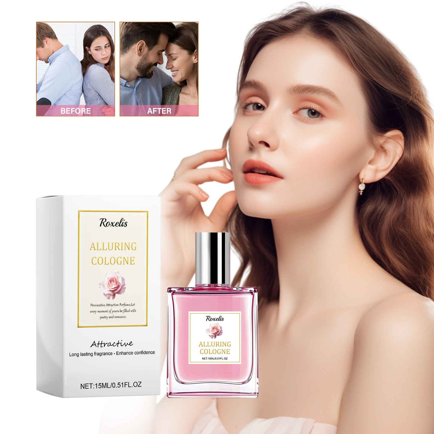 Pheromone Perfume Rose Fresh Light Fragrance Date Atmosphere Exudes Charm Long-Lasting Fragrance For Women - E-Esther Clothing Store