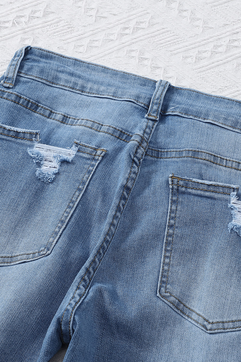 Black Distressed Boyfriend Denim Pants - E-Esther Clothing Store