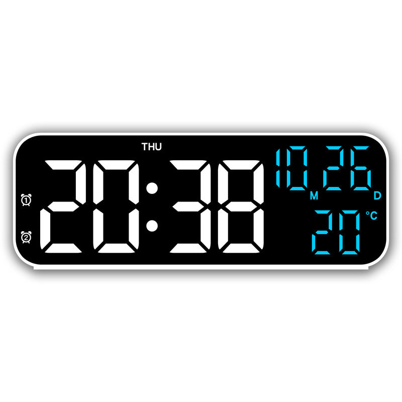 Digital Alarm Clock with Temp, Date, Week. Night Mode. Voice - controlled. 12/24H LED