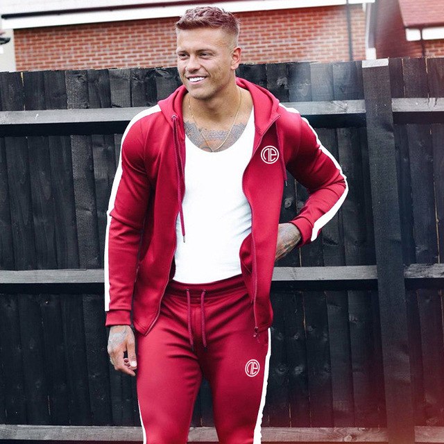 Sport Man Tracksuit Running Gym Men Set Sport Clothing Set Joggers Fitness Bodybuilding Sports Suits Mens Hoodie+Pants Suit Men - E-Esther Clothing Store