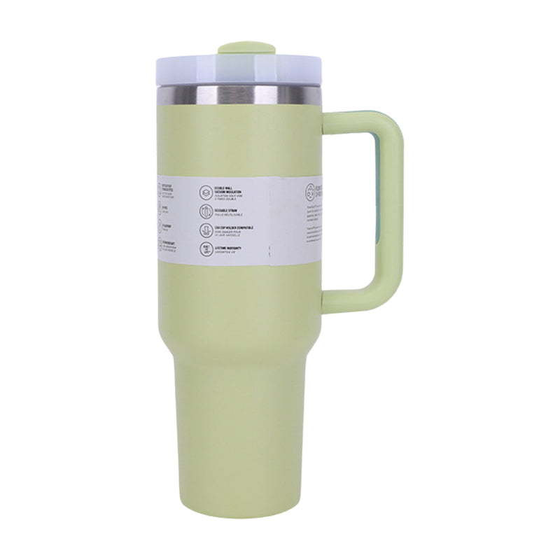 40 oz Insulated Tumbler with Straw, Handle & Lid – Stainless Steel, Hot & Cold Drinks, Fits Car Cup Holders - E-Esther Clothing Store