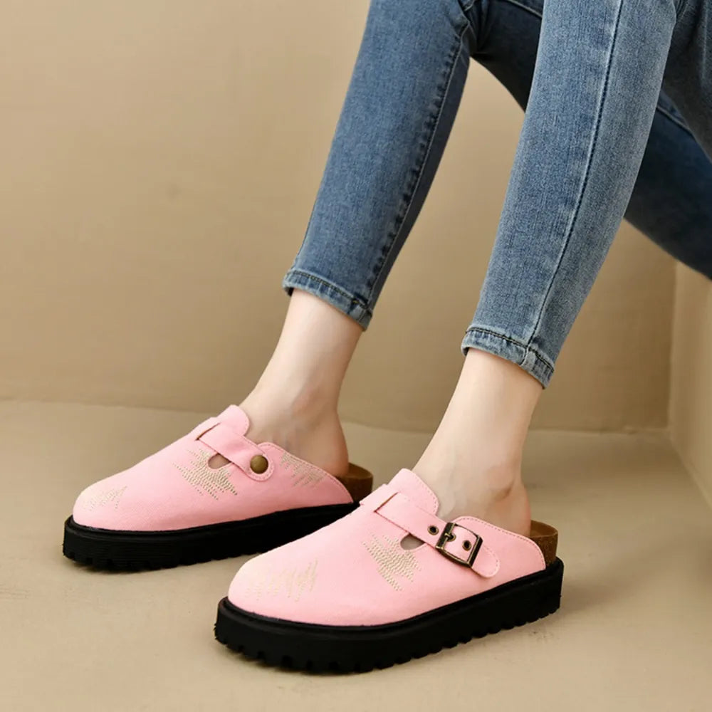 Round Toe Platform Loafers - E-Esther Clothing Store