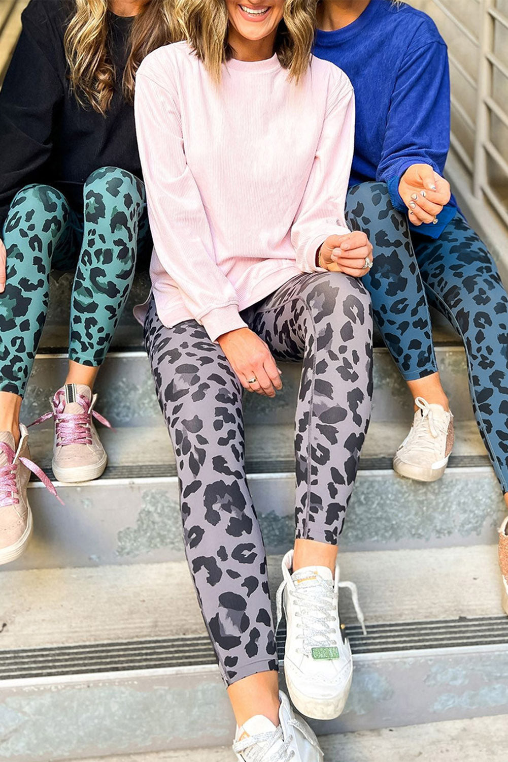 Green Classic Leopard Print Active Leggings - E-Esther Clothing Store