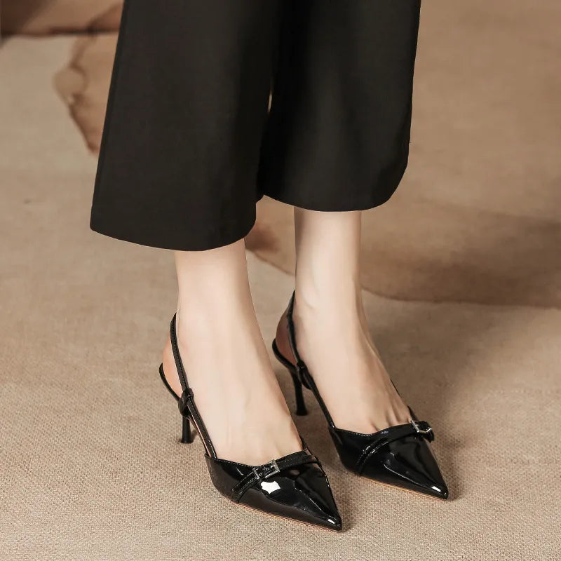 Point Toe Slingback Pumps - E-Esther Clothing Store