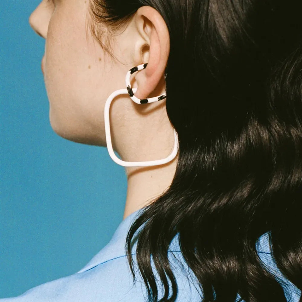 Stainless Steel Oil Drip Cuff Earrings - E-Esther Clothing Store