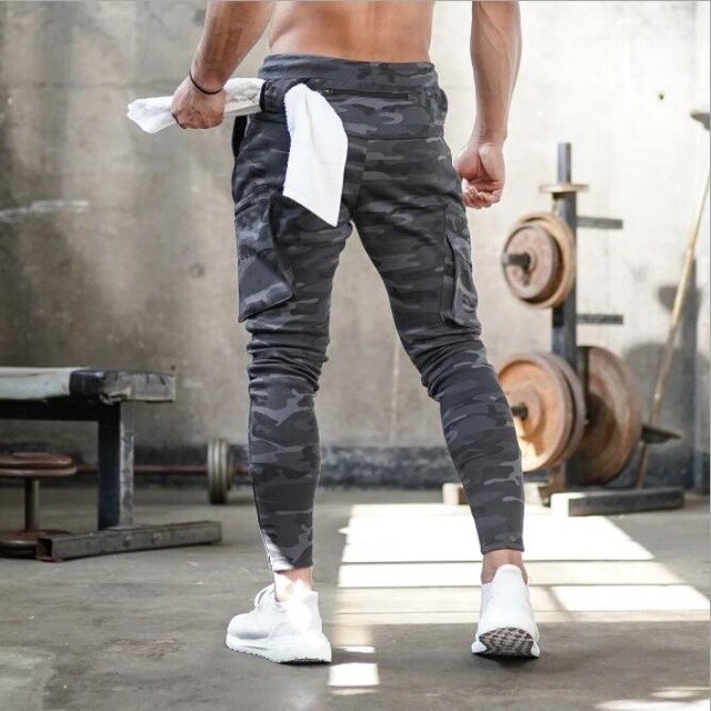 Mens Jogger Sweatpants Man Gyms Workout Fitness Cotton Trousers Male Casual Fashion Skinny Track Pants Zipper design Pants - E-Esther Clothing Store