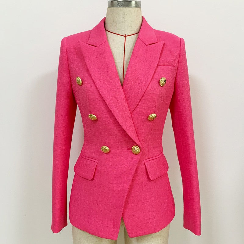 New Double Breasted Blazer Coats Women Fashion Party Club Clothes Long Sleeves Sequin Shinny Jackets Luxury Oversized - E-Esther Clothing Store