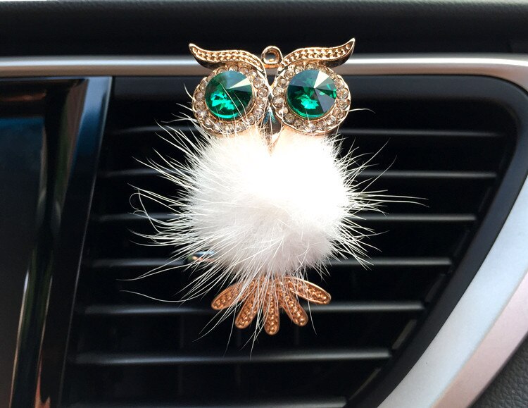 1Pcs Crystal Owl Car Air Freshener Auto Outlet Perfume Clip Interior Accessories Car-styling Vent Solid Fragrance Diffuser - E-Esther Clothing Store