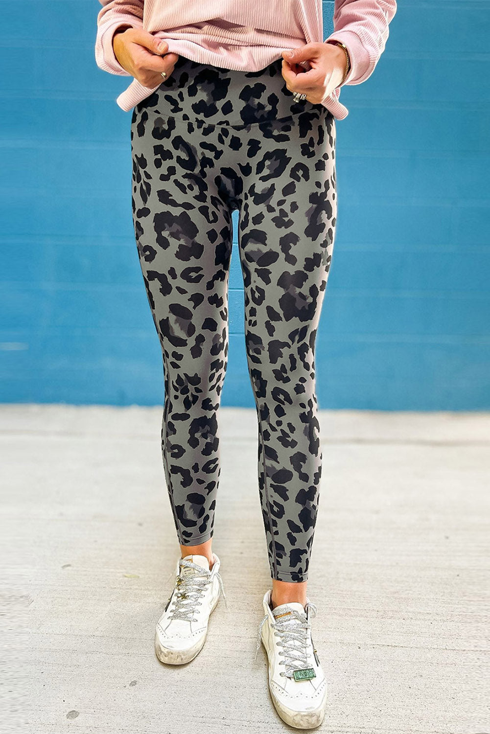 Green Classic Leopard Print Active Leggings - E-Esther Clothing Store