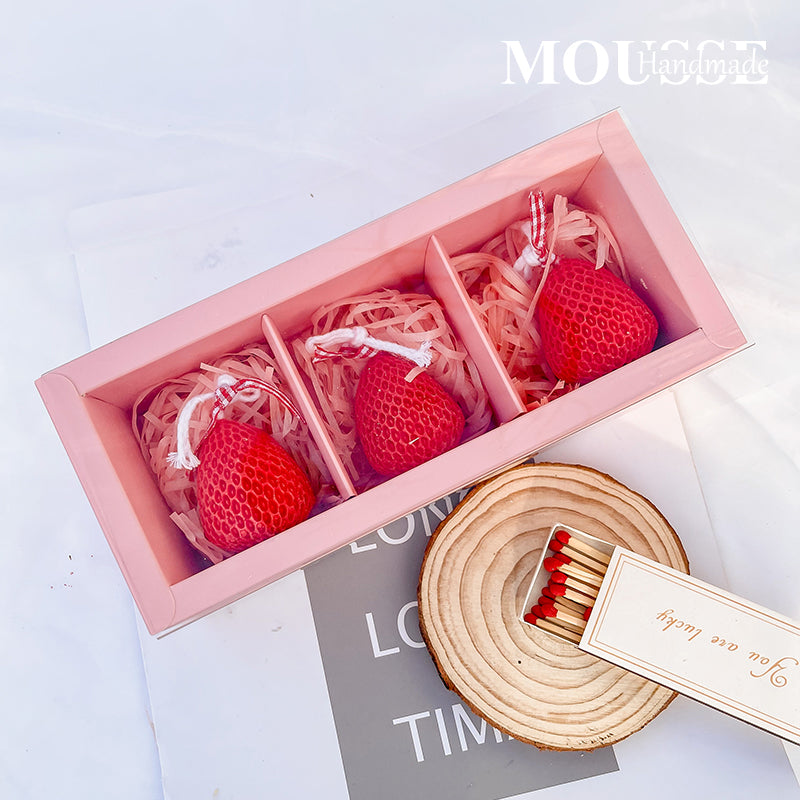 Aromatherapy Strawberry Candle Gift Box: Ideal birthday present, cute decor for girls, and perfect hand - gift for friends. - E-Esther Clothing Store