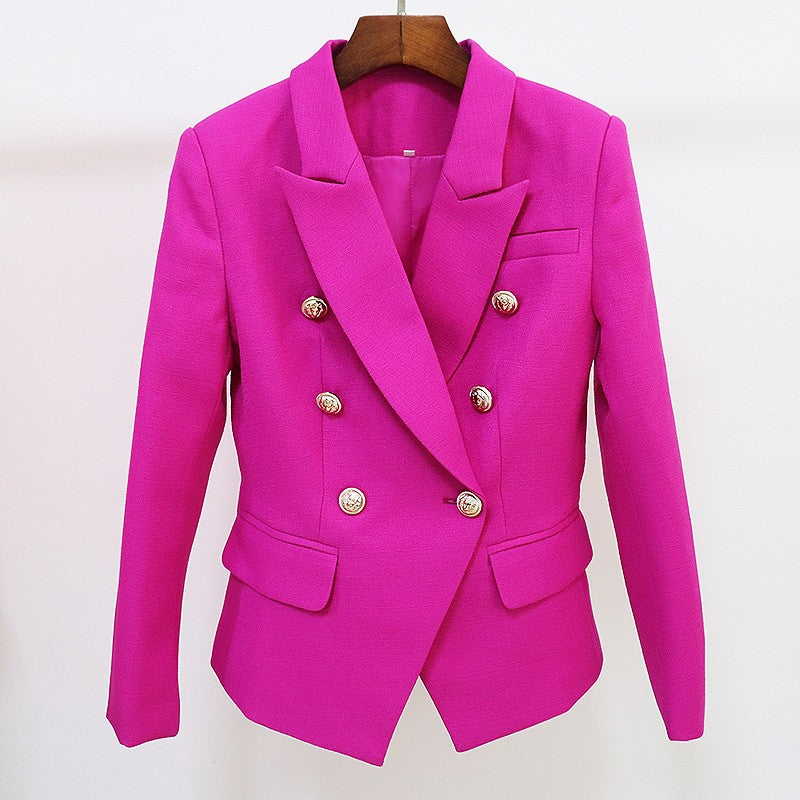New Double Breasted Blazer Coats Women Fashion Party Club Clothes Long Sleeves Sequin Shinny Jackets Luxury Oversized - E-Esther Clothing Store